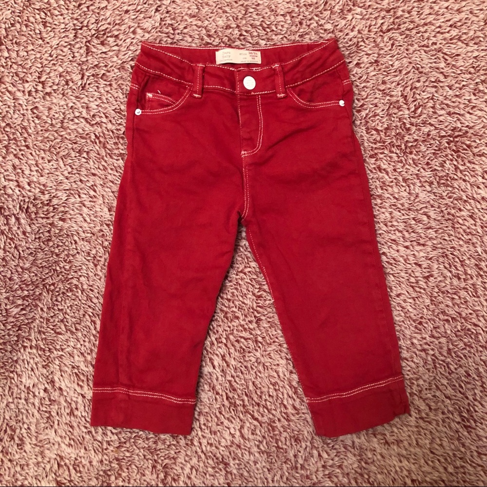 Like new Zara baby boy 18/24 months red pants